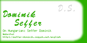 dominik seffer business card